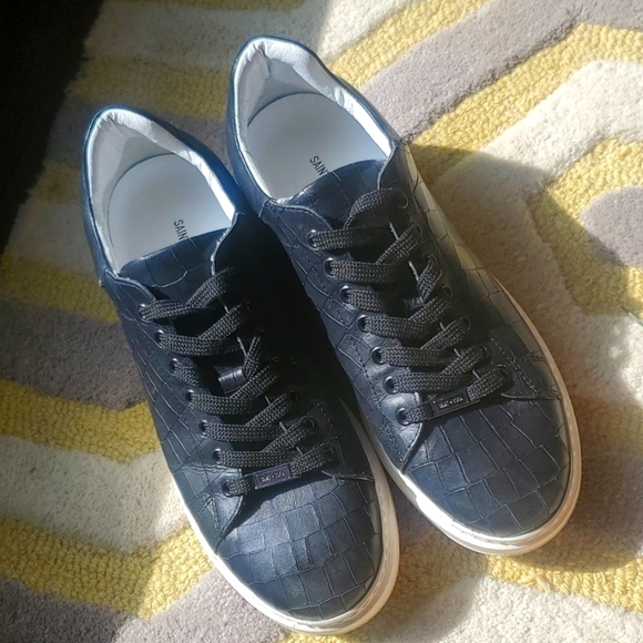Saint + Sofia Hampsted Sneaker Croc Leather Sneakers - Picture 2 of 10